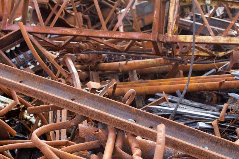 pile of scrap ferrous metal